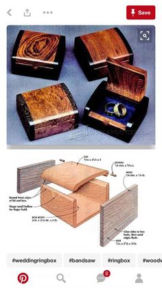 the instructions for making wooden jewelry boxes