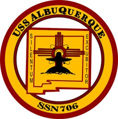 the seal of the usn 706 squadron is shown in red and yellow with an image of a cross on it