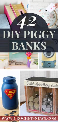 the top ten diy piggy banks for kids to use in crafts and crafts