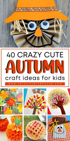 the cover of an autumn craft book for kids