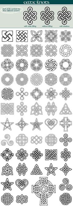 an image of celtic designs in black and white