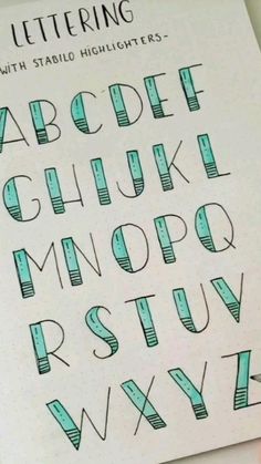 the upper and lower letters are drawn on paper