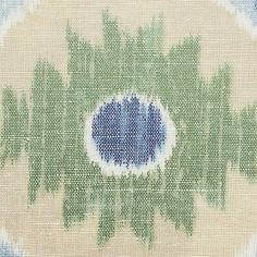 an image of a blue and green pattern on fabric