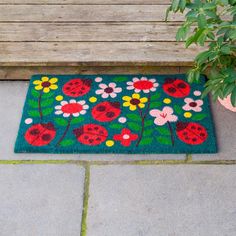 Rex London Doormat LADYBIRDMake sure your guests feel welcomed with this charming doormatMade from natural coconut coir fibers and with a non-slip rubber backthis door mat will keep your floors looking nice and cleanSize73 x 43 x 1,5 cmThis doormat is made from natural fibres and may shed in the first few months of useDuring this period it is recommended to brush or shake the mat to maintain its best appearanceTo avoid fadingdo not place doormat in direct sunlight or where it will remain wet fo Welcome Friends, Fun Summer, Natural Fibers, Some Fun, How To Look Better, Coconut