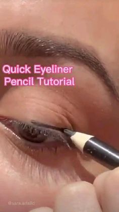 Eyeliner Using Eyebrow Pencil Tutorial, How To Do Cat Eyes Eyeliner, How To Draw Eyeliner With Pencil, Winged Eyeliner With Pencil, Eyeliner Using Pencil, How To Use Eyeliner Pencil, How To Do Eyeliner With Pencil, How To Draw Eyeliner For Beginners, Eyeliner Pencil Tutorial