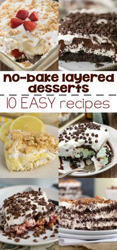 no bake layered desserts are easy to make