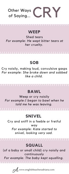 the rules for how to say cry