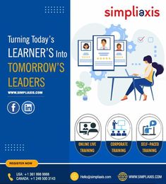 an advertisement for the tomorrow's leaders seminar on how to improve learning skills with simpliaxiis