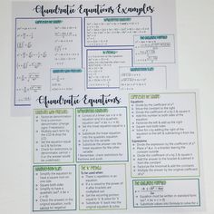 an image of the quadticals and exponents worksheet for students