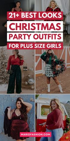 Womens Christmas Photo Outfits, Plus Size Outfit For Family Photo, Plus Size Festive Outfits, Plus Sized Christmas Party Outfits, Christmas Outfit Plus Size Women, Plus Size Work Party Outfit, Christmas Outfit For Curvy Women, Plus Christmas Party Outfit, Plus Size Christmas Outfit Photos