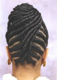 braid hairstyles for black women Cornrows And Twists, Flat Twist Hairstyles, Flat Twist Updo, Twisted Updo, Cool Braid Hairstyles, Hairstyles For Black Women, African Braids Hairstyles