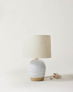 Small Cocoon Lamp with ivory burlap shade Cocoon Lamp, Burlap Lampshade, Candle Pot, Farmhouse Pottery, Natural Element, Tent Sale, Kitchen Sale, Ceramic Base, Organic Design