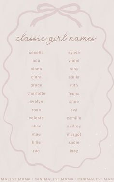 Searching for the prettiest classic baby girl names? Today, we're sharing over 100 traditional girl names with meanings that are simply *beautiful*. You’ll find old fashioned, unique, classic, and vintage English girl name ideas. 📌 SAVE this classic girl names list to come back to with your partner!