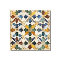 an artistic tile design with multicolored tiles