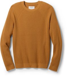 Made with organically grown cotton  the men's REI Co-op Wallace Lake waffle sweater is warm enough to wear for cool autumn walks or to use as an easy throw-on for a night out. Waffle Knit Sweater Mens, Waffle Sweater, Pullover Sweater Men, Happy Words, Pullover Men, Rei Co-op, Sweater Vest, Mens Sweatshirts, Pullover Sweaters