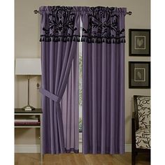 a purple and black window curtain with the words holiday joy is happening on ebay