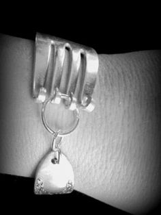 black and white photograph of a woman's bracelet