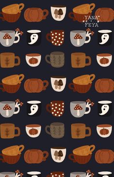 Hygge fall seamless patterns Hygge Fall, Postcards Inspiration, Autumn Doodles, Pattern Illustrations, Cosy Mysteries, Illustration Procreate, Autumn Pattern, Autumn Stickers, Fall Items