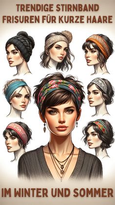 Trendige Stirnband-Frisuren für Kurze Haare im Winter und Sommer. Stirnband-Frisuren für kurze Haare sind eine vielseitige und stilvolle Möglichkeit, Ihren Look je nach Jahreszeit anzupassen. Egal ob im Winter für Wärme und Funktionalität oder im Sommer für Leichtigkeit und Flair – es gibt für jeden Anlass und Stil das passende Stirnband. Chic Short Hair, Chin Length Hair, Different Hair, Playing With Hair, Penteado Cabelo Curto, Bandana Hairstyles, Hair Dos