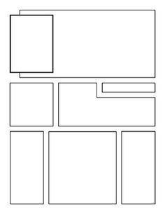 a blank paper with squares and rectangles on the bottom, in black and white