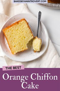 the best orange chiffon cake recipe is easy to make and tastes just as good as it looks