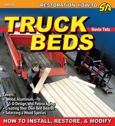 a magazine cover with an image of a man working on a bed in a shop