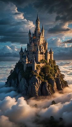 an image of a castle in the clouds