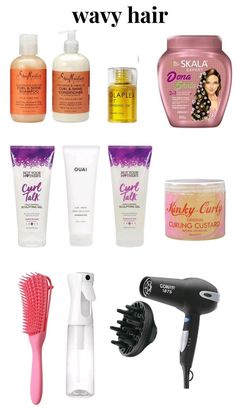 Hair Care Tips For Wavy Hair, Good Products For Wavy Hair, Wavy Hair Essentials, Hair Tips For Wavy Hair, Hair Products For Frizzy Wavy Hair, Hair Products Wavy Hair, Haircare Products For Curly Hair, Best Product For Wavy Hair, Wavy Curly Hair Products