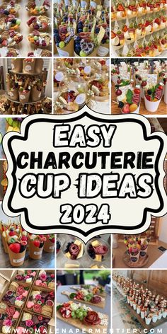 charcuterie cup ideas Appetizers In Cups For Party, Individual Appetizers In A Cup, Appetizers In A Cup, Wedding Appetizer Table, Ideas For Party Food, Charcuterie Cup, Finger Foods Easy Party, Charcuterie Cones, Cheesecake Cups Recipe