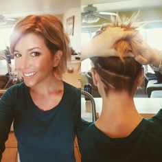 New color + bob + undercut Penteado Cabelo Curto, Short Hairstyle, Trendy Short Hair Styles, Undercut, Hair Today, Great Hair