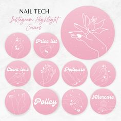 Price List Highlight Instagram, Nail Instagram Highlight Cover, Nail Tech Instagram Highlights, Nail Tech Price List Template, Nail Tech Pfp, Nail Highlight Cover Instagram, Instagram Nail Page Names, Nail Profile Picture Instagram, Nails Instagram Highlight Cover