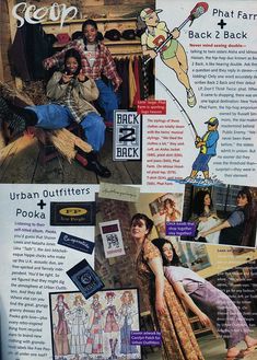 an article in the magazine features images of people and their favorite things, including clothes