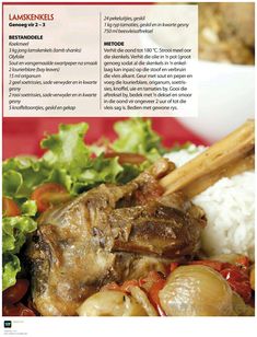 the recipe for lamb chopsticks and rice is shown in this brochure