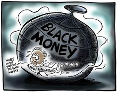 Illustration: Uttam Ghosh/Rediff.com Demonetisation In India, Manish, India, Money, Quick Saves, Black