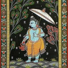 Vamana (The Dwarf) (12) Vamana Avatar Art, Vamana Avatar, Kalamkari Painting, Madhubani Painting, Wall Plates, Mandala Drawing, Plates On Wall, Avatar