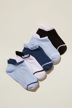 KIDS 5PK ANKLE ACTIVE SOCKS Comfortable Blue No-show Socks, Blue Anti-odor Sporty Socks, Blue Non-slip Sporty Socks, Sporty Non-slip Blue Socks, Blue Anti-odor Socks For Running, Blue Stretch Sporty Socks, Blue Anti-odor Running Socks, Sporty Stretch Blue Socks, Sporty Blue Stretch Socks