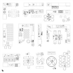 the floor plan for a living room and dining area, including couches, chairs, tables