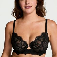 Nwot Condition Victoria Secret Dream Angels The Fabulous Lace Full Cup Bra Size: 42d Color: Black Adjustable Straps, Rose Gold Hardware, Adjustable Hook & Eye Closure Retail: $60 Please Review All Photos And Zoom In To Examine The Item As All Sales Are Final Lace Wings, Lace Balconette, Bra Models, High Impact Sports Bra, Black Lace Bra, Unlined Bra, New Bra, Full Coverage Bra, Balconette Bra