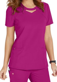 Medical Scrubs Fashion, Perforated Panel, Scrubs Nursing Uniforms, Fit Scrubs, Cute Scrubs