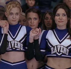 the cheerleaders are posing for a group photo