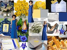 blue and yellow wedding color scheme