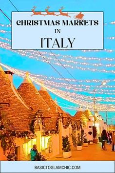 christmas markets in italy with text overlay