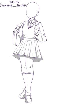 a drawing of a girl in a dress holding a bag and looking at her cell phone