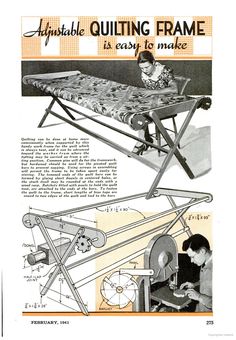 Popular Mechanics Quilting Hoops, Homemade Furniture, Woodworking Kits, Quilt Rack