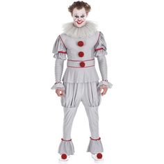 a man dressed in a clown costume