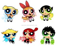 the powerpuff girls cartoon characters