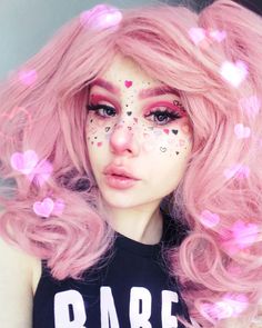 Maquillage Goth, Makeup Kawaii, Pastel Goth Makeup, Goth Make Up, Fantasy Make-up, Pastel Makeup, Pastel Pink Hair, Kawaii Makeup