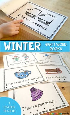 the winter sight word books are great for beginning and ending sounds with pictures on them