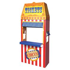 PRICES MAY VARY. MADE IN THE USA INCLUDES: 1 Three Dimensional Circus Ticket Booth Photo Prop SIZE: Measures 6' 0.75" tall by 35.25" wide by 20.5" depth MATERIALS: Made of durable corrugated cardboard - Easy assembly required CELEBRATE LIFE WITH US: Since 1900 The Beistle Company’s mission has remained the same: to help people around the world celebrate life’s events by creating fun, high quality products using the finest materials Circus Ticket Booth, Circus Ticket, Circus Tickets, Unique Party Decor, Circus Decorations, Ticket Booth, Circus Theme Party, Carnival Themed Party, Carnival Themes