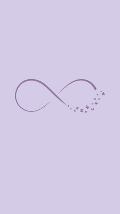 an infinite sign with stars on it in the middle of a purple wallpaper background